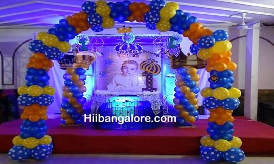 Royal prince boy baby theme decoration bangalore