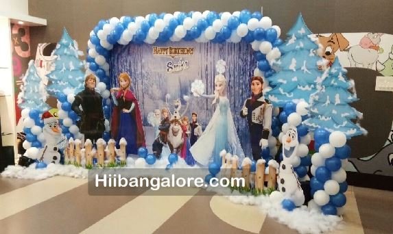 Frozen theme birthday decoration bangalore