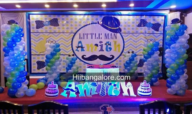 Awesome little man themed Birthday decoration