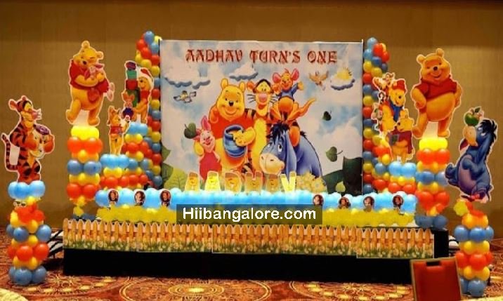 3D Winnie the pooh birthday party decoration Bangalore