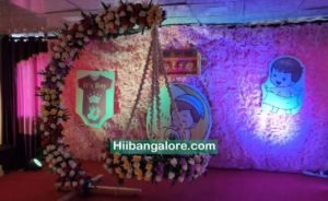 Boy baby naming ceremony flower decoration Bangalore