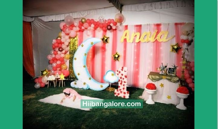 Half moon theme craft works Birthday party decorators Bangalore